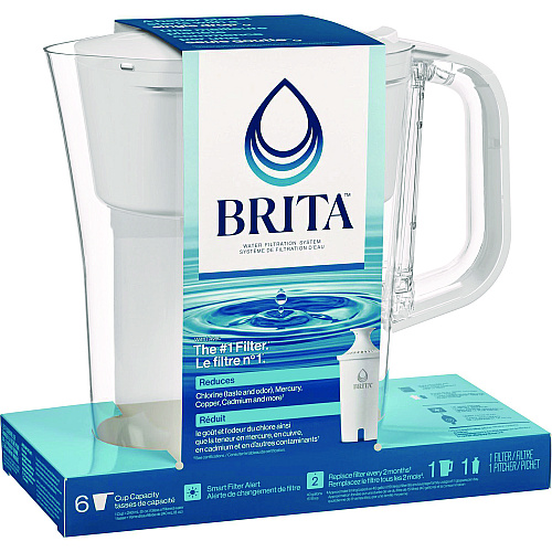 Brita Small 6-Cup Water Filter Pitcher with 1 Standard Filter, Clear (36089EA)