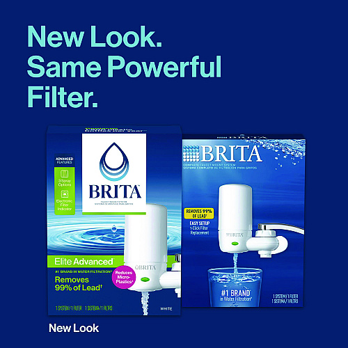 Brita Water Faucet Mount Filtration System, White (42201)