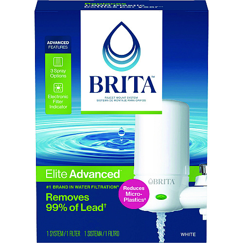 Brita Water Faucet Mount Filtration System, White (42201)