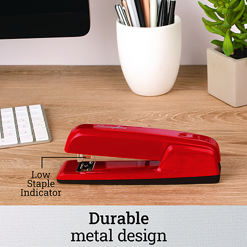 Swingline 747 Business Full Strip Desk Stapler, 30-Sheet Capacity, Rio Red (74736)