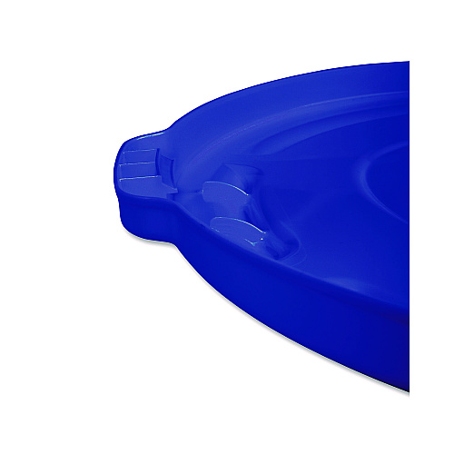 BRUTE Self-Draining Flat Top Lid for 55 gal Round Brute Containers, 26.75" Diameter, Blue, 3/Carton