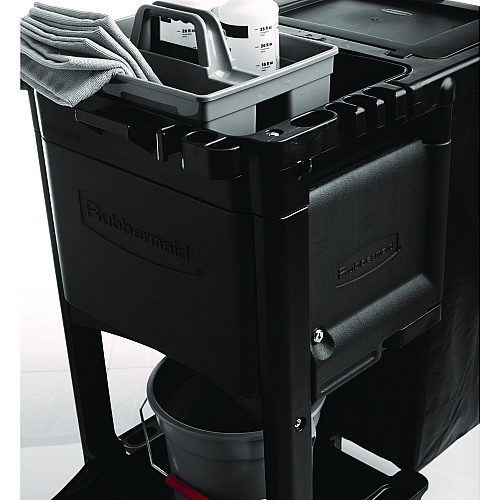 Rubbermaid Commercial Cleaning Cart Locking Door Kit, Black (1861443)