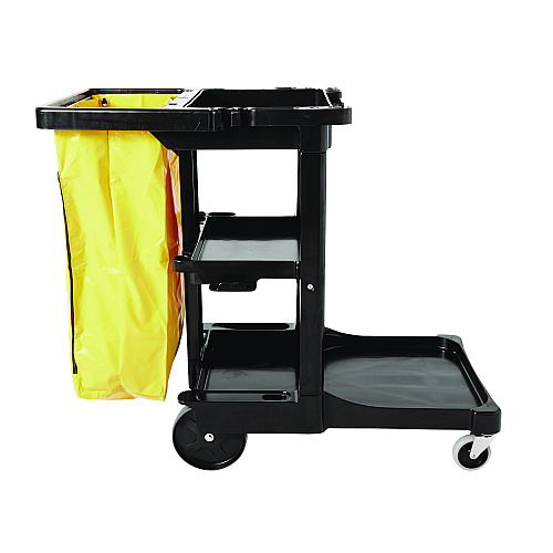Rubbermaid Commercial Cleaning Cart Locking Door Kit, Black (1861443)