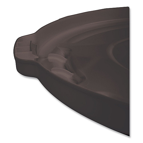 BRUTE Self-Draining Flat Top Lids for 32 gal Round BRUTE Containers, 22.25" dia x 1.63"h, Black