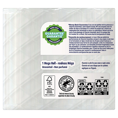 Charmin&reg; Essentials Standard Toilet Paper, 1-Ply, 429 Sheets, 36 Rolls (05044)