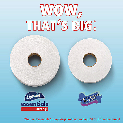 Charmin&reg; Essentials Standard Toilet Paper, 1-Ply, 429 Sheets, 36 Rolls (05044)