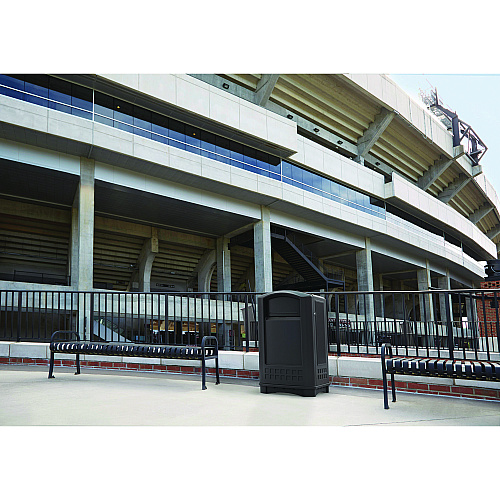 Plaza Jr. Container, 35 gal, Plastic, Black
