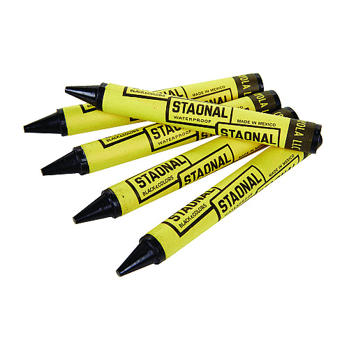 Crayola Staonal Marking Crayons, Black, 8/Box (5200023051)