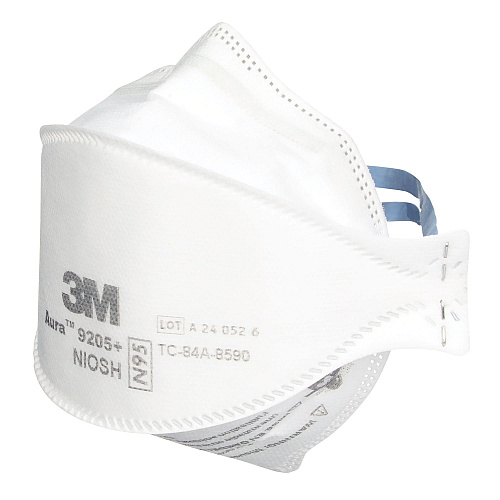 3M Aura Particulate Respirator 9205+, Standard Size, 12/Carton (9205PLUSCT)