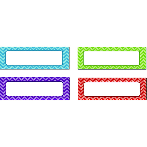 Teacher Created Resources Chevron Labels Magnetic Accents, Chevron Labels, 1.5" x  4.75", Assorted Colors, 20/Pack (77204)
