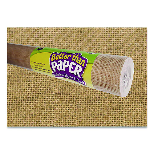 Teacher Created Resources Better Than Paper Bulletin Board Roll, 4 ft x 12 ft, Burlap (77365)