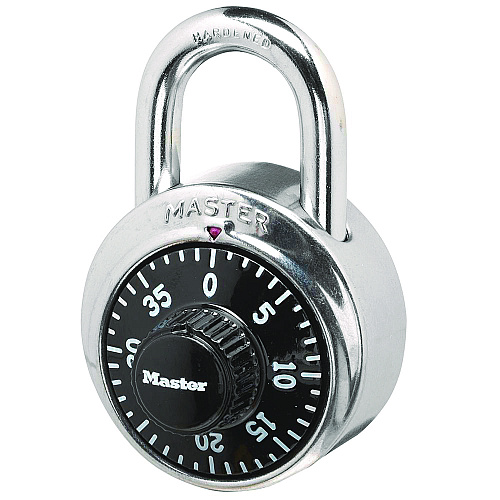 Master Lock Combination Lock, Stainless Steel, 1.87" Wide, Silver (1500D)