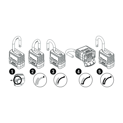Master Lock ProSeries Stainless Steel Easy-to-Set Combination Lock, Stainless Steel, 2.18" Wide (1174D)