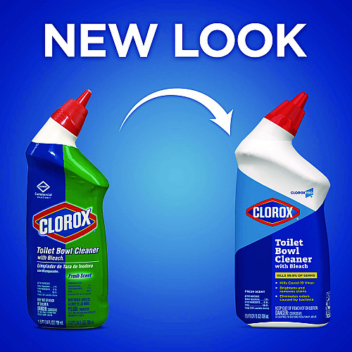 Clorox Toilet Bowl Cleaner with Bleach, Fresh Scent, 24 oz Bottle (00031EA)