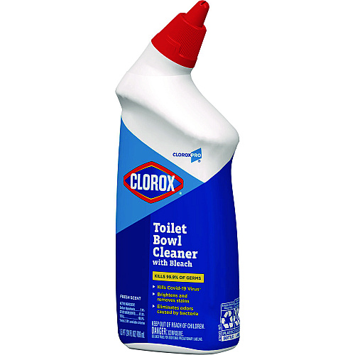 Clorox Toilet Bowl Cleaner with Bleach, Fresh Scent, 24 oz Bottle (00031EA)