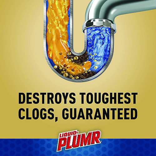 Liquid Plumr Pro-Strength Full Clog Destroyer Plus PipeGuard, Gel, 80 oz, 6/Carton (00228CT)
