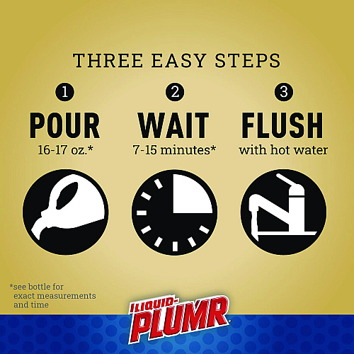 Liquid Plumr Pro-Strength Full Clog Destroyer Plus PipeGuard, Gel, 80 oz, 6/Carton (00228CT)
