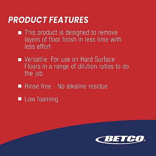 Betco Ax-it Plus Floor Stripper, 1 gal Bottle, 4/Carton (1540400)
