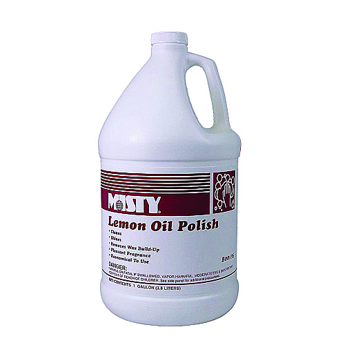 Misty Lemon Oil Furniture Polish, Lemon Scent, 1 gal Bottle, 4/Carton (1001517)