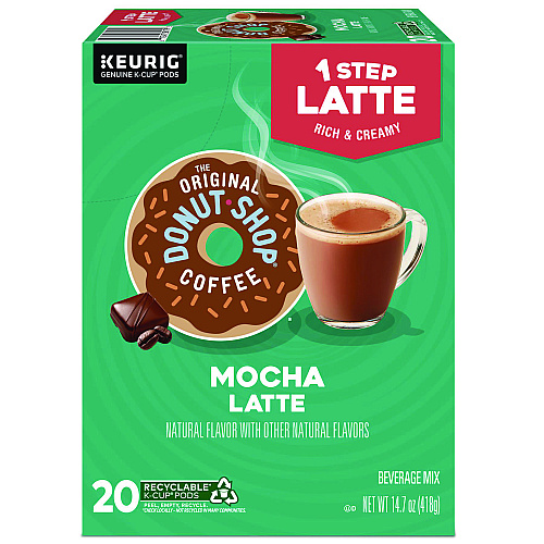 The Original Donut Shop Mocha One Step Latte K-Cup, Vanilla, 20/Box (8179)