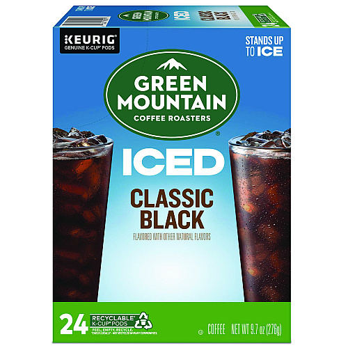 Keurig Classic Black Brew Over Ice Coffee K-Cups, 24/Box (9027)