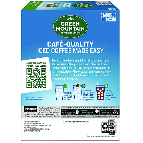 Keurig Classic Black Brew Over Ice Coffee K-Cups, 24/Box (9027)