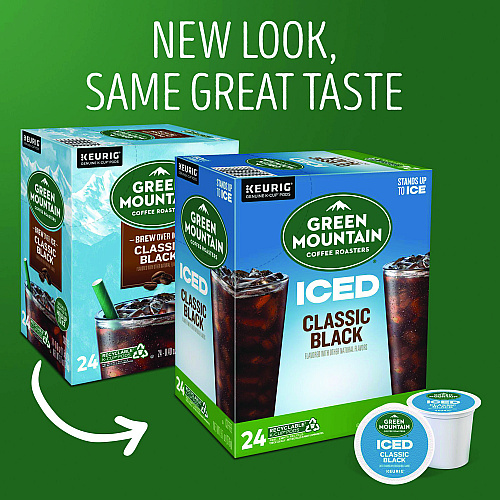 Keurig Classic Black Brew Over Ice Coffee K-Cups, 24/Box (9027)