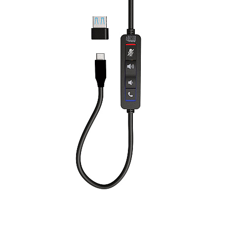 Adesso Xtream P4 Headset with Inline Controls, Binaural, Over the Head