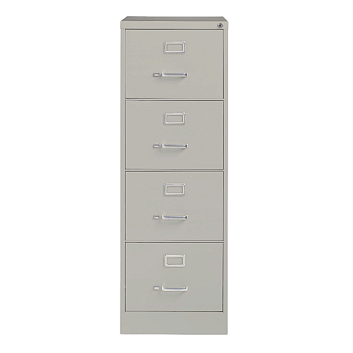 Alera Economy Vertical File, 4 Legal-Size File Drawers, Light Gray, 18" x 25" x 52" (ALEHVF1952LG)