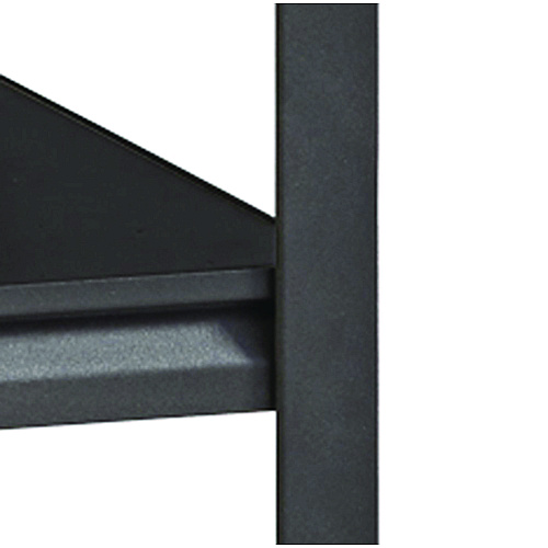 Alera Steel Shelving Unit with Laminate Shelves, Four-Shelf, 36w x 18d x 60h, Steel, Black/Gun Metal Gray (ALESU601836L)