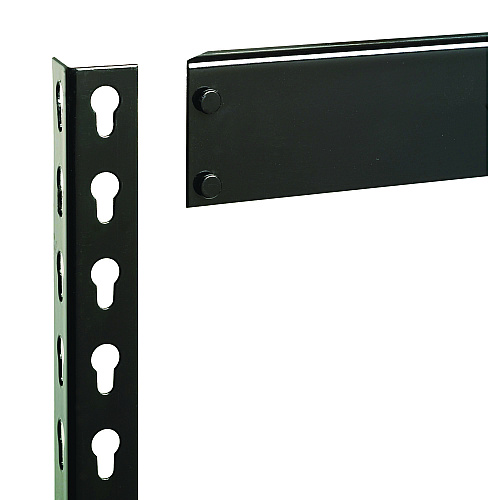 Alera Steel Shelving Unit with Particleboard Shelves, Five-Shelf, 48w x 24d x 84h, Steel, Black (ALESU842448P)