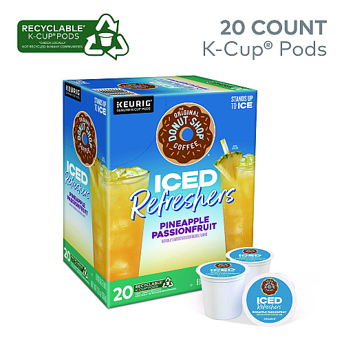 The Original Donut Shop ICED Refreshers K-Cup Pods, Passion Fruit, 20/Box (0236)