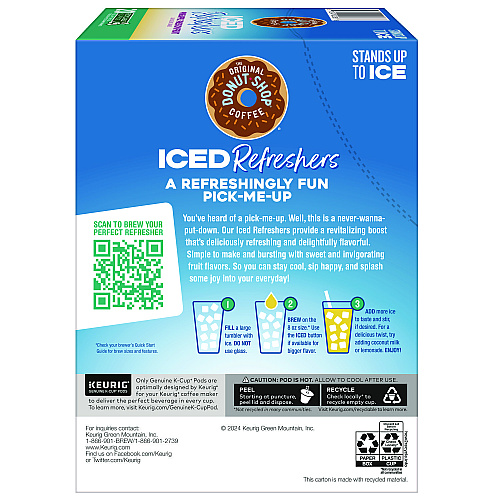 The Original Donut Shop ICED Refreshers K-Cup Pods, Passion Fruit, 20/Box (0236)