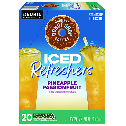 The Original Donut Shop ICED Refreshers K-Cup Pods, Passion Fruit, 20/Box (0236)