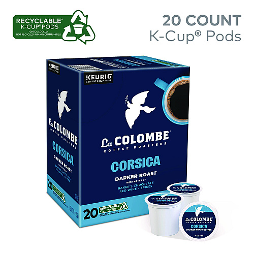 La Colombe Coffee K-Cup Pods, Corsica Dark Roast, 20/Box (0328)