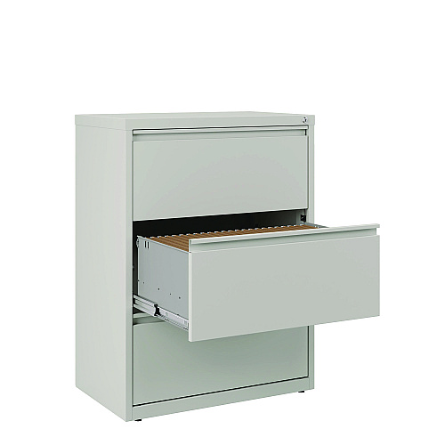 Alera Lateral File, 3 Legal/Letter-Size File Drawers, Light Gray, 30" x 18.62" x 40.25" (ALEHLF3041LG)