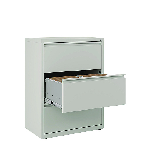 Alera Lateral File, 3 Legal/Letter-Size File Drawers, Light Gray, 30" x 18.62" x 40.25" (ALEHLF3041LG)