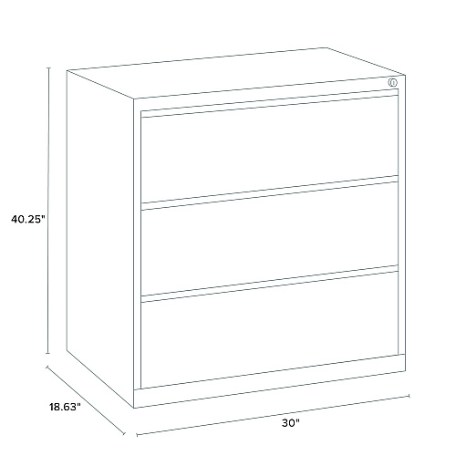 Alera Lateral File, 3 Legal/Letter-Size File Drawers, Light Gray, 30" x 18.62" x 40.25" (ALEHLF3041LG)