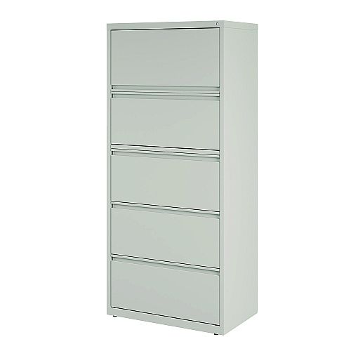 Alera Lateral File, 5 Legal/Letter-Size File Drawers, Light Gray, 30" x 18.62" x 67.62" (ALEHLF3067LG)