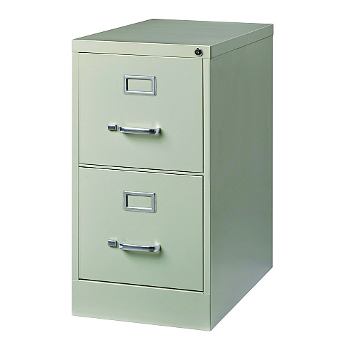 Alera Two-Drawer Economy Vertical File, 2 Letter-Size File Drawers, Light Gray, 15" x 25" x 28.38" (ALEHVF1529LG)