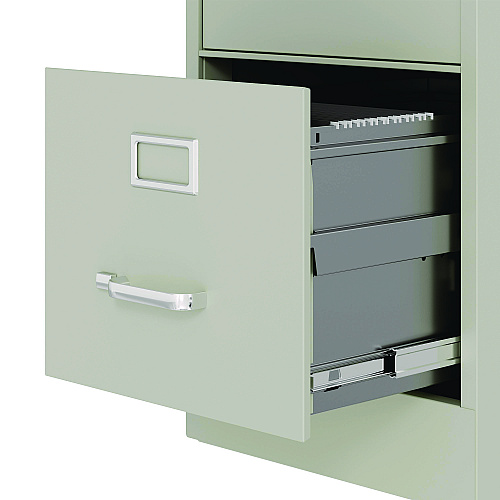 Alera Two-Drawer Economy Vertical File, 2 Letter-Size File Drawers, Light Gray, 15" x 25" x 28.38" (ALEHVF1529LG)