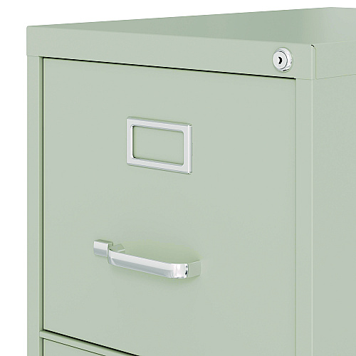 Alera Two-Drawer Economy Vertical File, 2 Letter-Size File Drawers, Light Gray, 15" x 25" x 28.38" (ALEHVF1529LG)