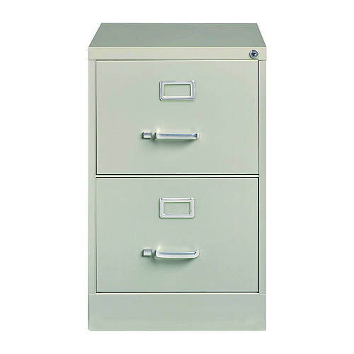 Alera Two-Drawer Economy Vertical File, 2 Legal-Size File Drawers, Light Gray, 15" x 25" x 28.38" (ALEHVF1929LG)