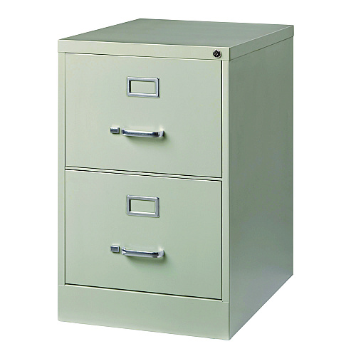 Alera Two-Drawer Economy Vertical File, 2 Legal-Size File Drawers, Light Gray, 15" x 25" x 28.38" (ALEHVF1929LG)