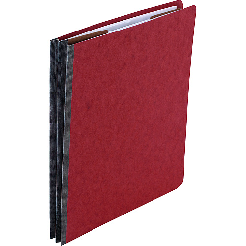 Acco Pressboard Classification Folders, 2" Expansion, 1 Divider, 4 Fasteners, Letter Size, Earth Red Exterior, 10/Box (15034)
