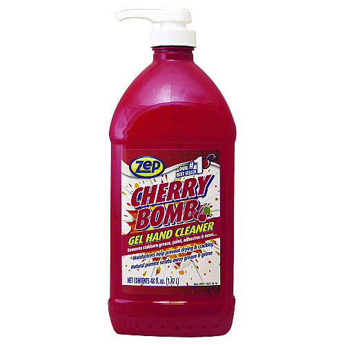 Zep Commercial Cherry Bomb Gel Hand Cleaner, Cherry Scent, 48 oz, 4/Carton (ZUCBHC484CT)