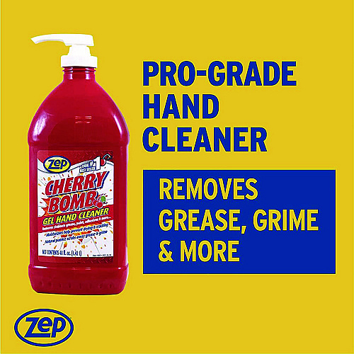 Zep Commercial Cherry Bomb Gel Hand Cleaner, Cherry Scent, 48 oz, 4/Carton (ZUCBHC484CT)