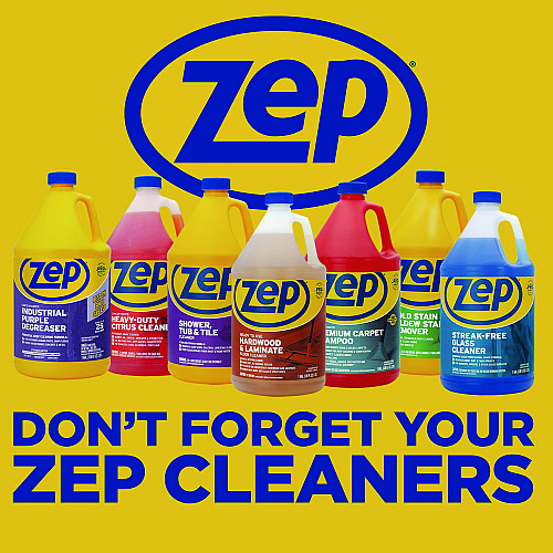 Zep Commercial Professional Spray Bottle, 32 oz, Blue/Gold/Clear, 36/Carton (HDPRO36CT)