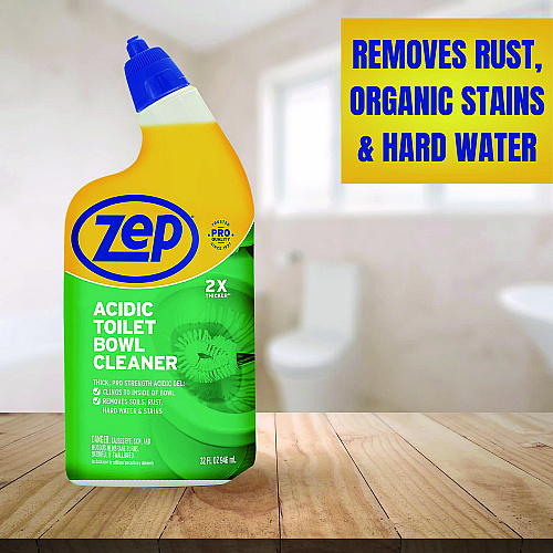 Zep Acidic Toilet Bowl Cleaner, Mint, 32 oz Bottle (ZUATBC32EA)