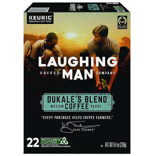 Laughing Man Coffee Dukale's Blend K-Cup Pods, 22/Box (8338)